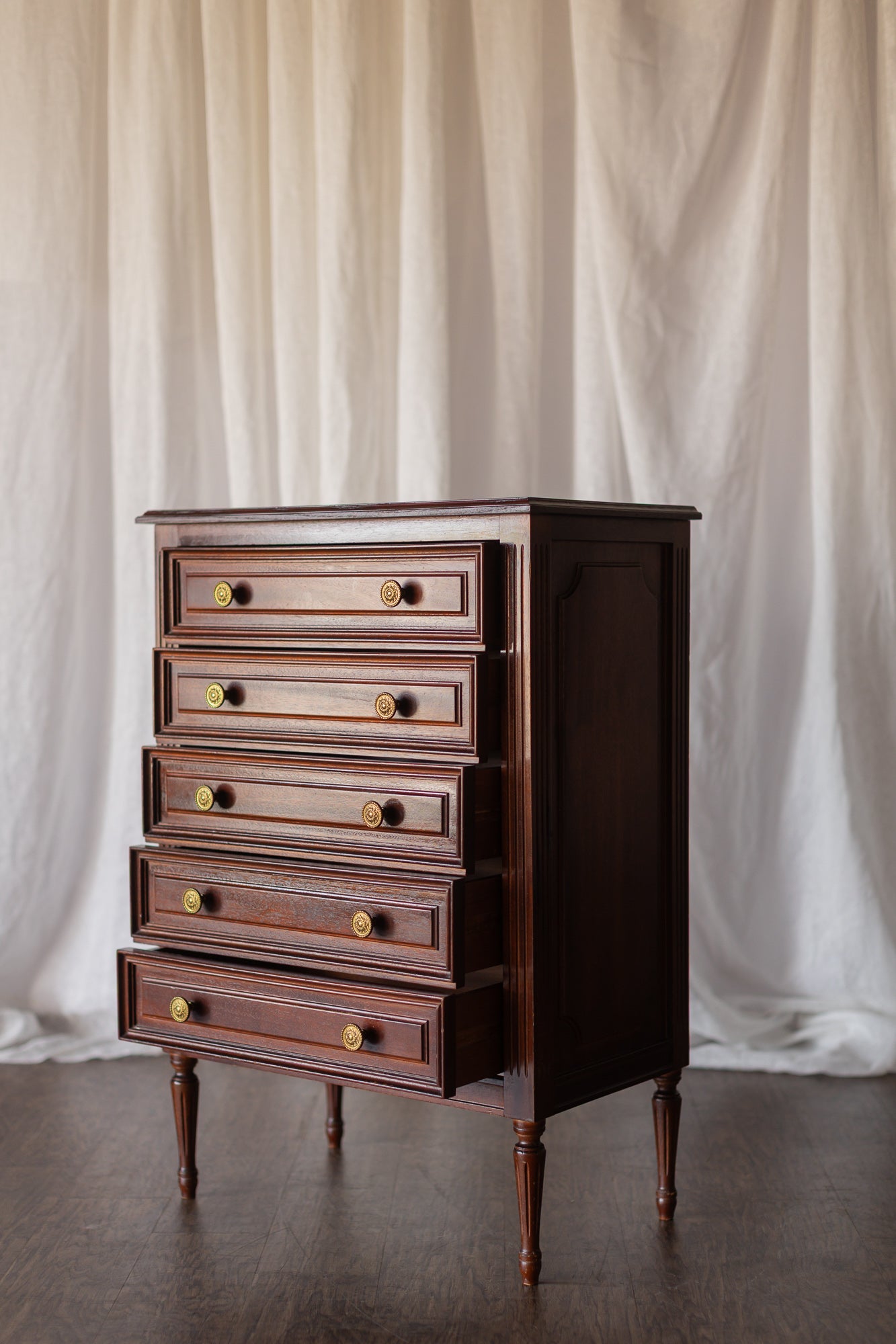Mahogany Five Drawer Chest