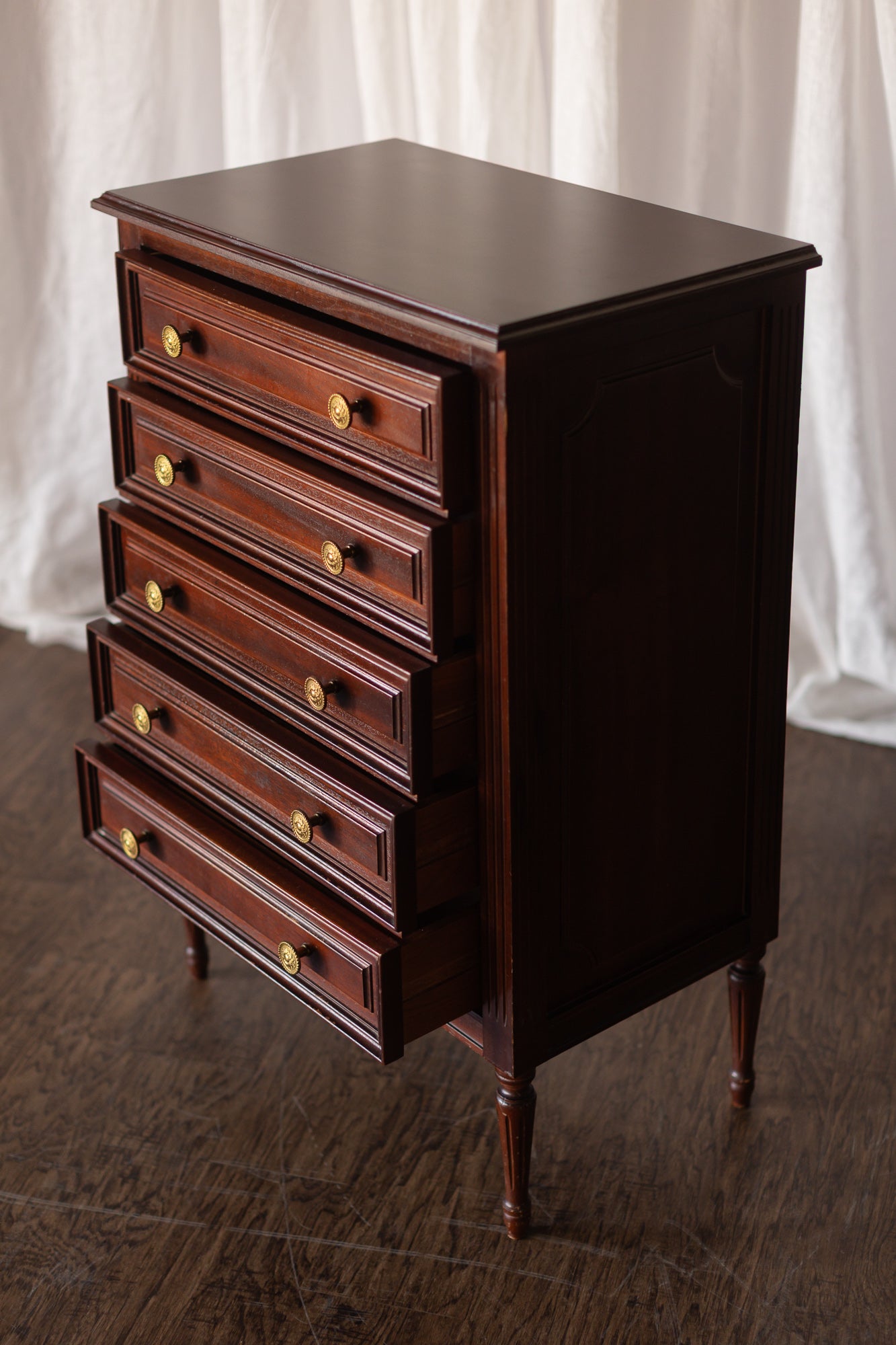 Mahogany Five Drawer Chest