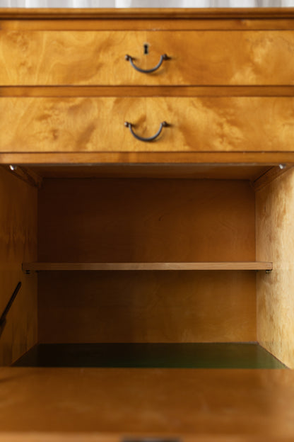 Mid Century Flame Birch Sideboard