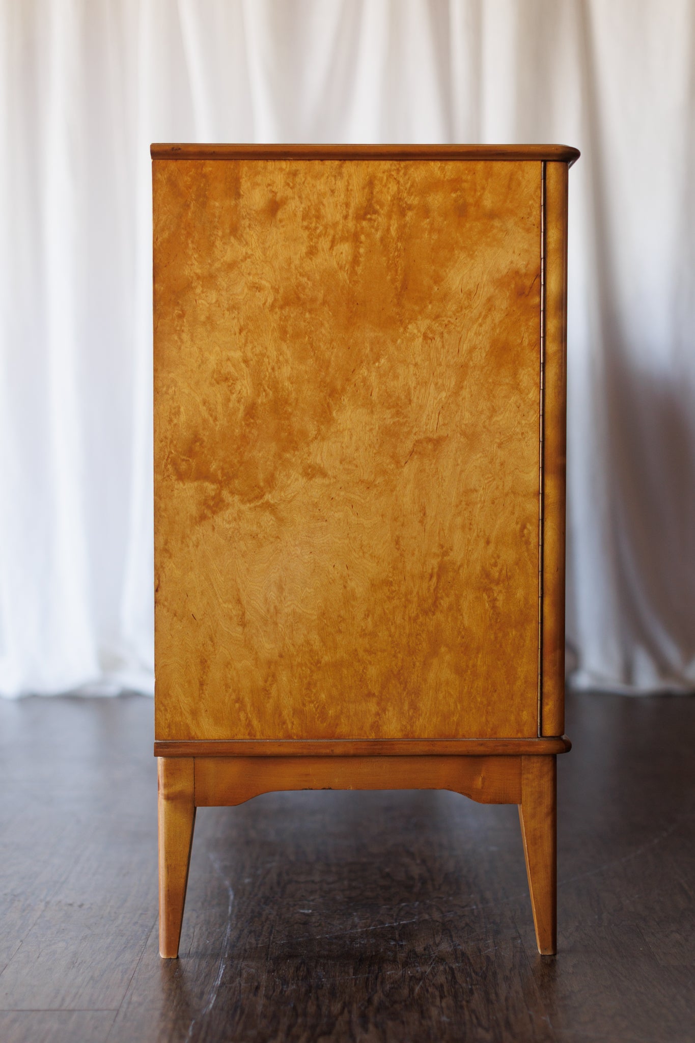 Mid Century Flame Birch Sideboard
