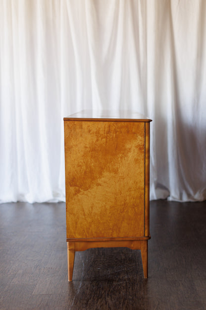 Mid Century Flame Birch Sideboard
