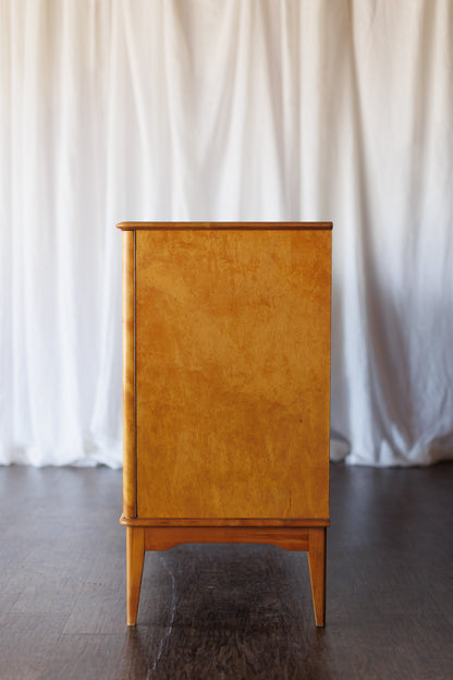 Mid Century Flame Birch Sideboard
