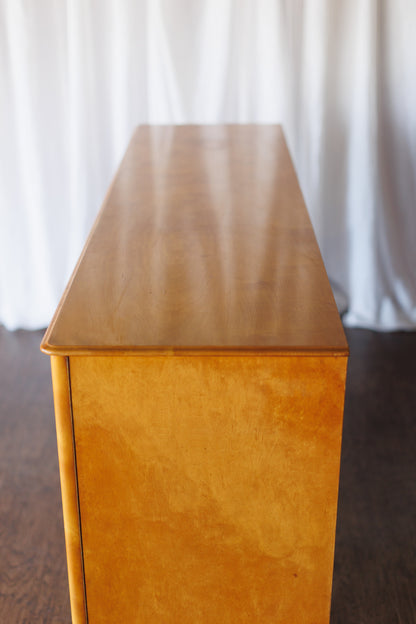 Mid Century Flame Birch Sideboard