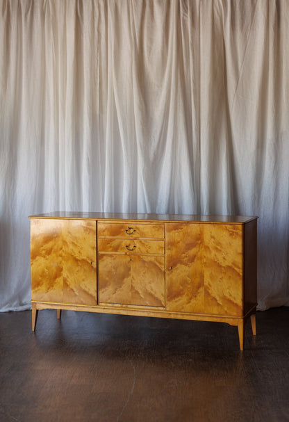 Mid Century Flame Birch Sideboard