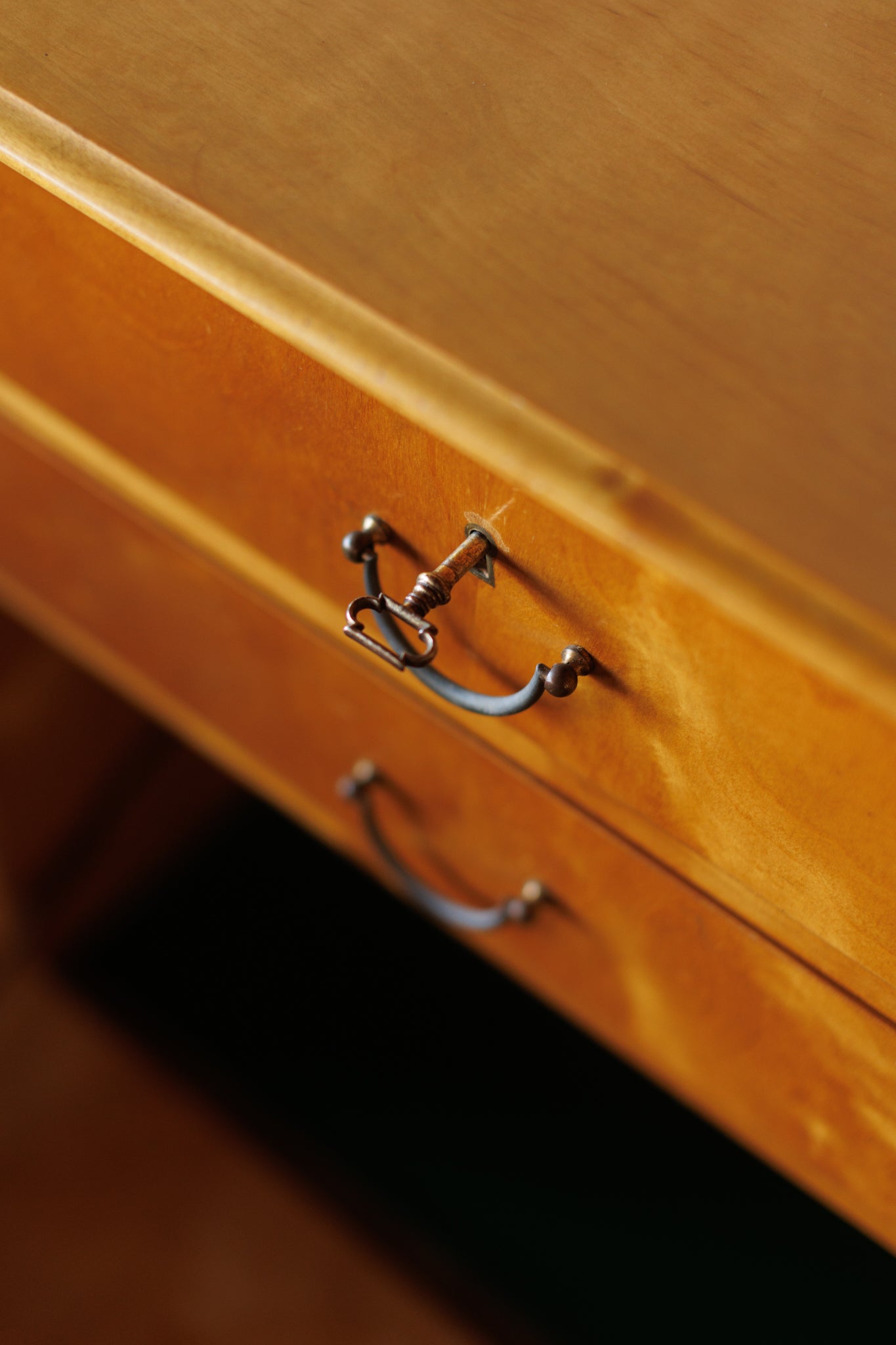 Mid Century Flame Birch Sideboard