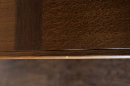 Mid Century Dining Table with Linear Veneer Pattern