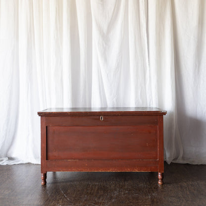 Pine Blanket Chest with Paneled Front