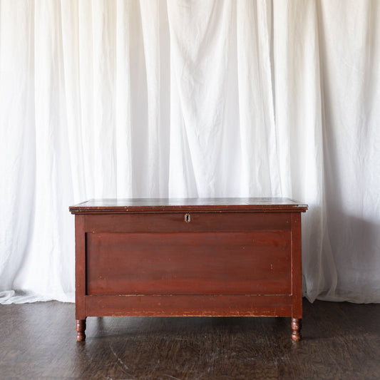 Pine Blanket Chest with Paneled Front