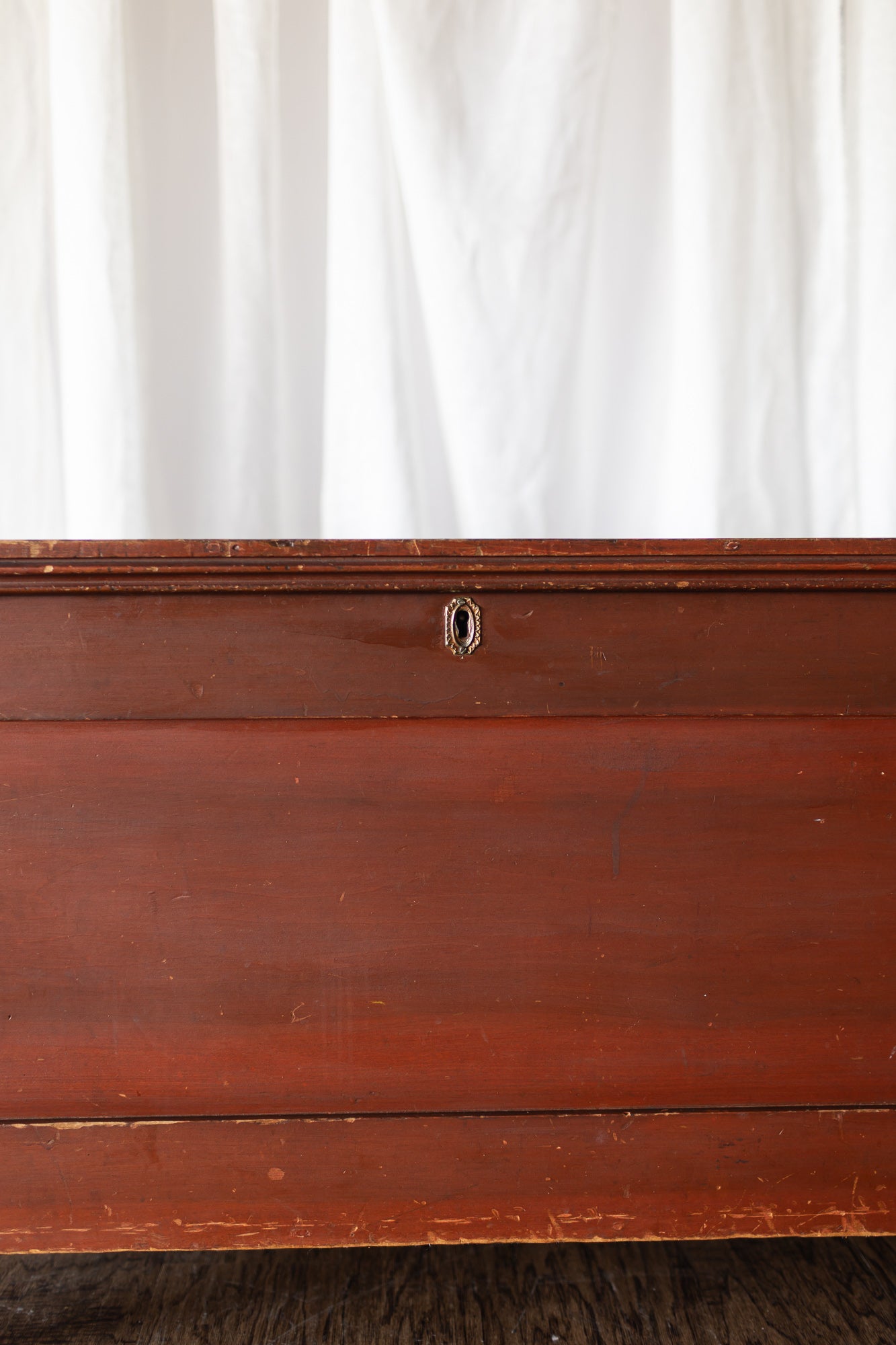 Pine Blanket Chest with Paneled Front