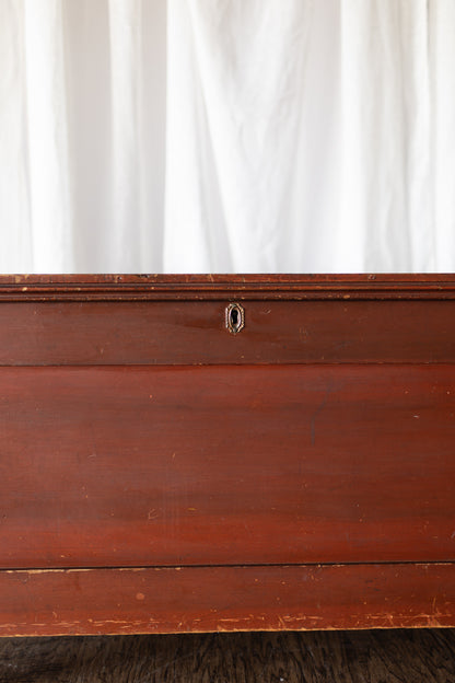 Pine Blanket Chest with Paneled Front