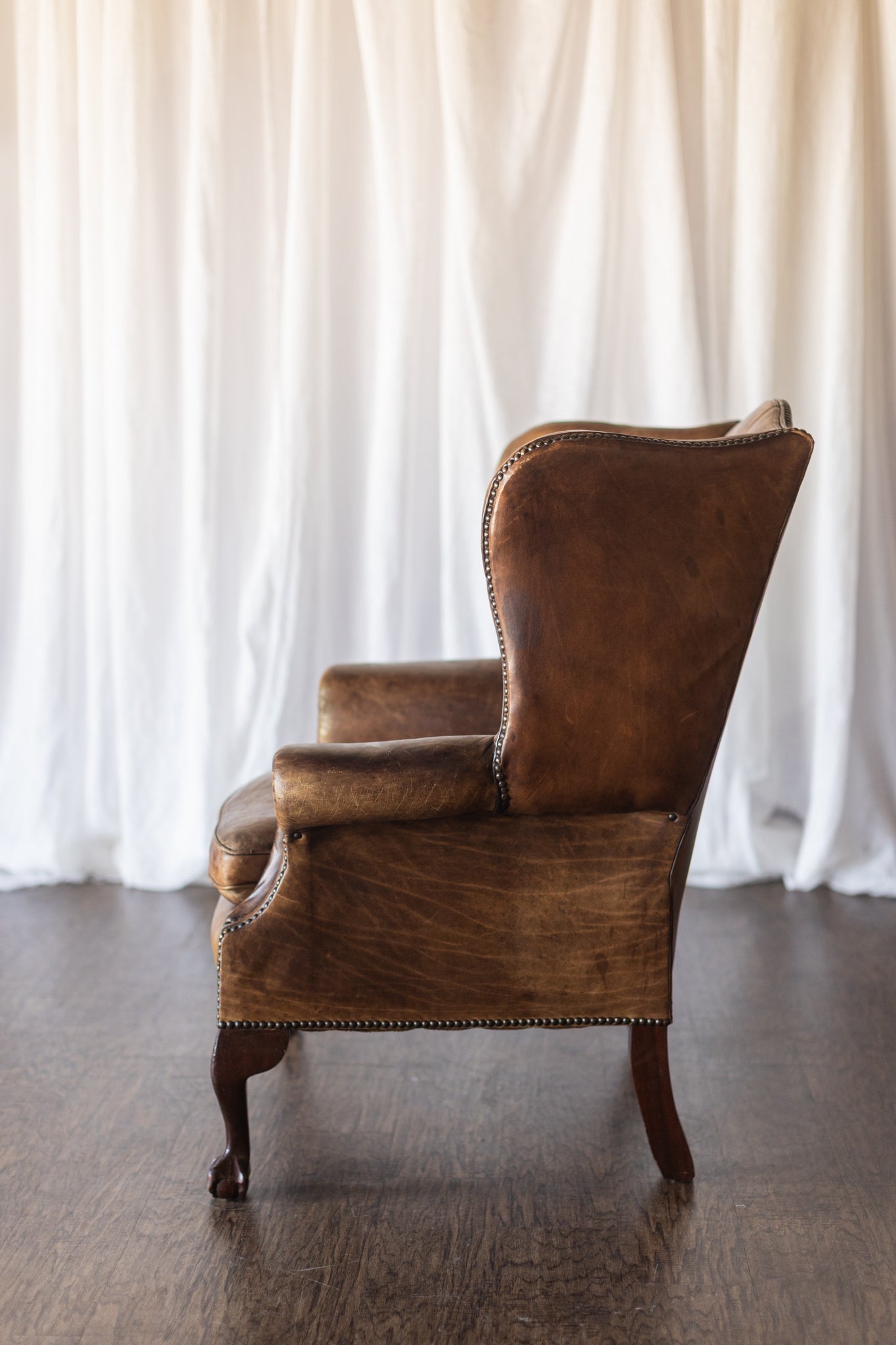 Leather Wingback with Patina As Found