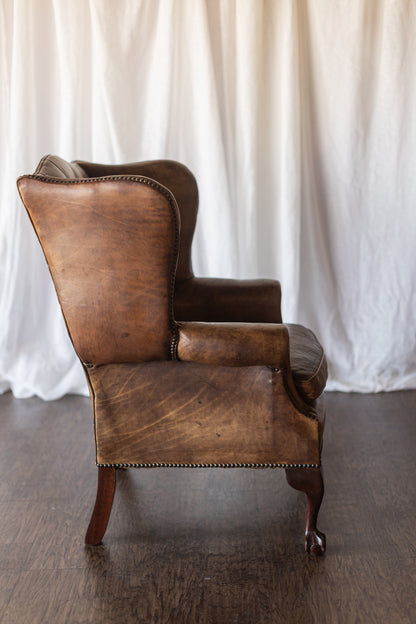 Leather Wingback with Patina As Found