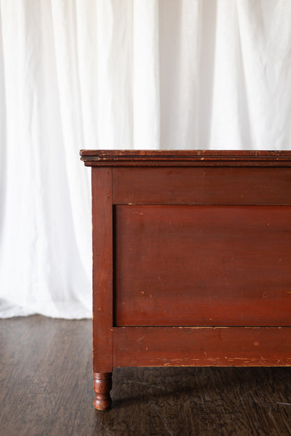 Pine Blanket Chest with Paneled Front