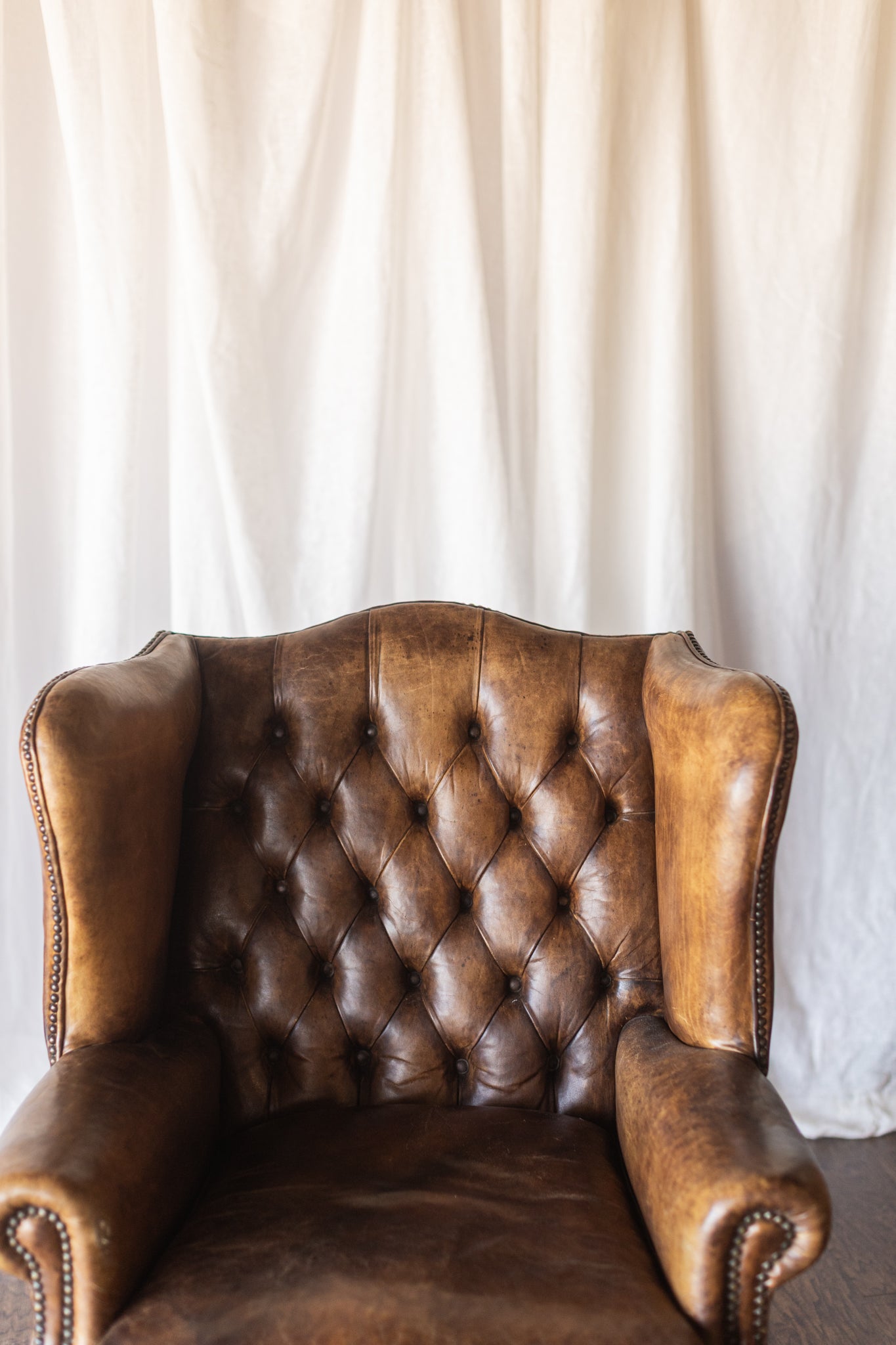 Leather Wingback with Patina As Found