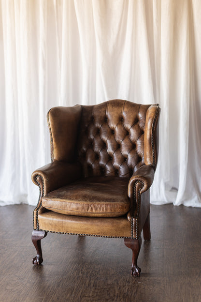 Leather Wingback with Patina As Found