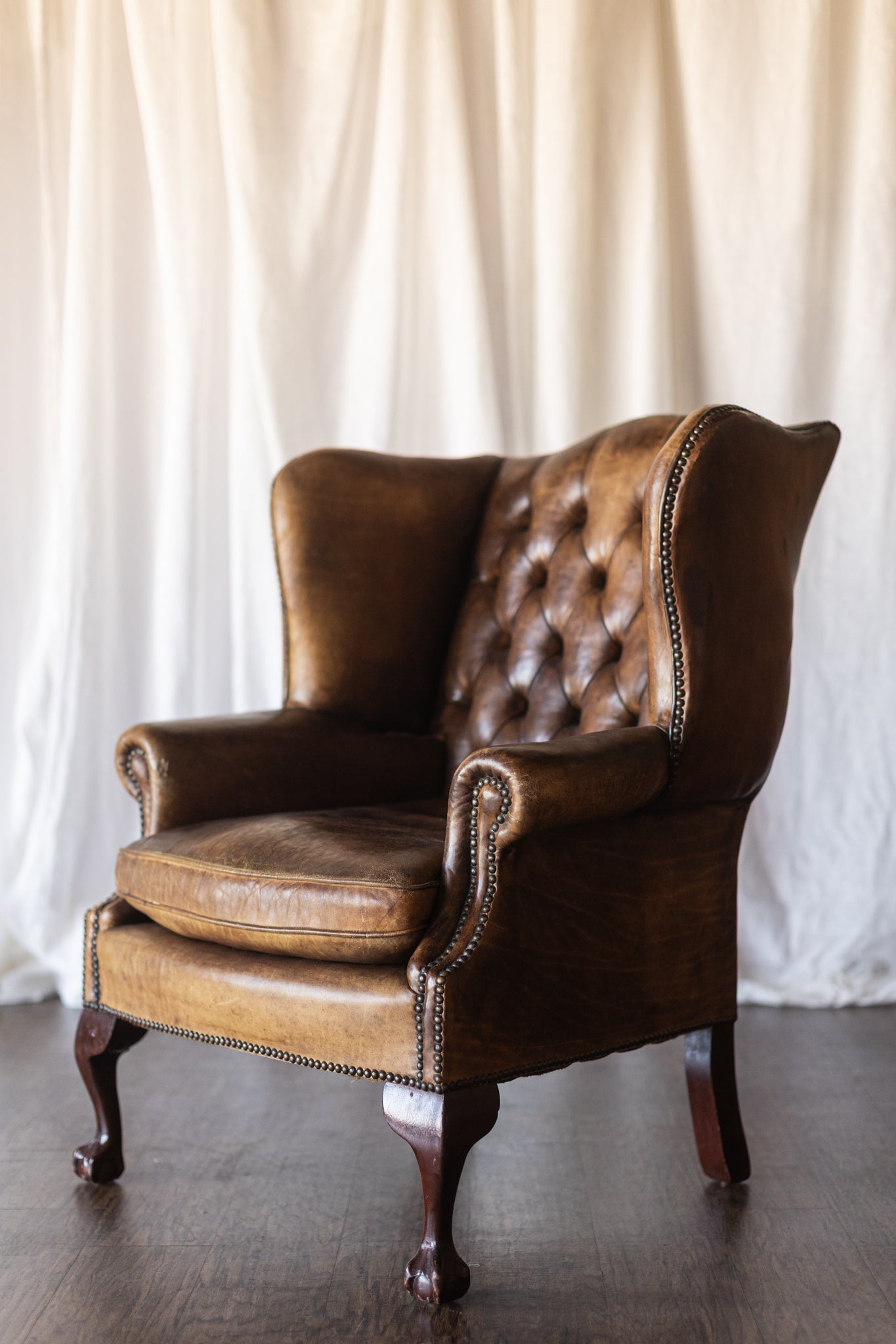 Leather Wingback with Patina As Found