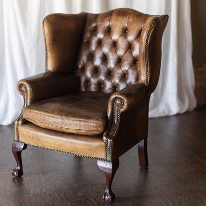 Leather Wingback with Patina As Found