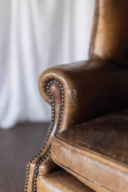 Leather Wingback with Patina As Found