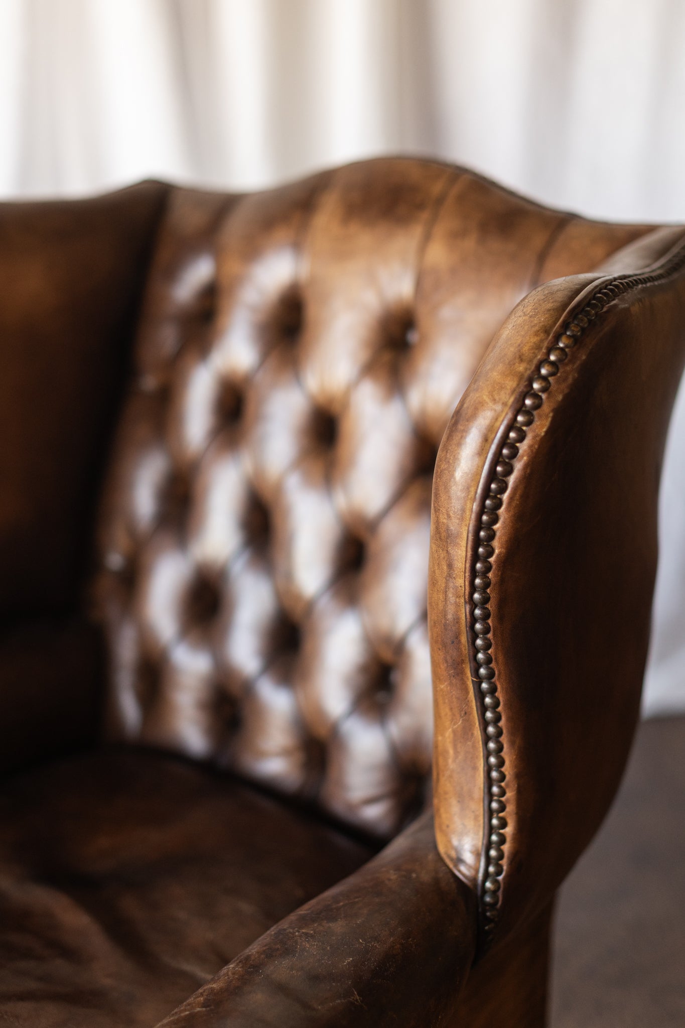 Leather Wingback with Patina As Found