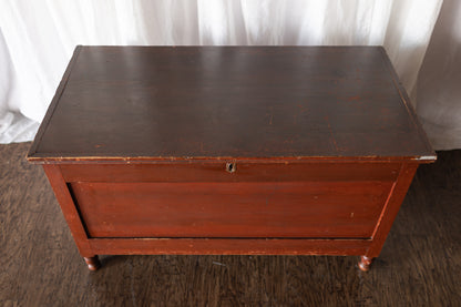 Pine Blanket Chest with Paneled Front