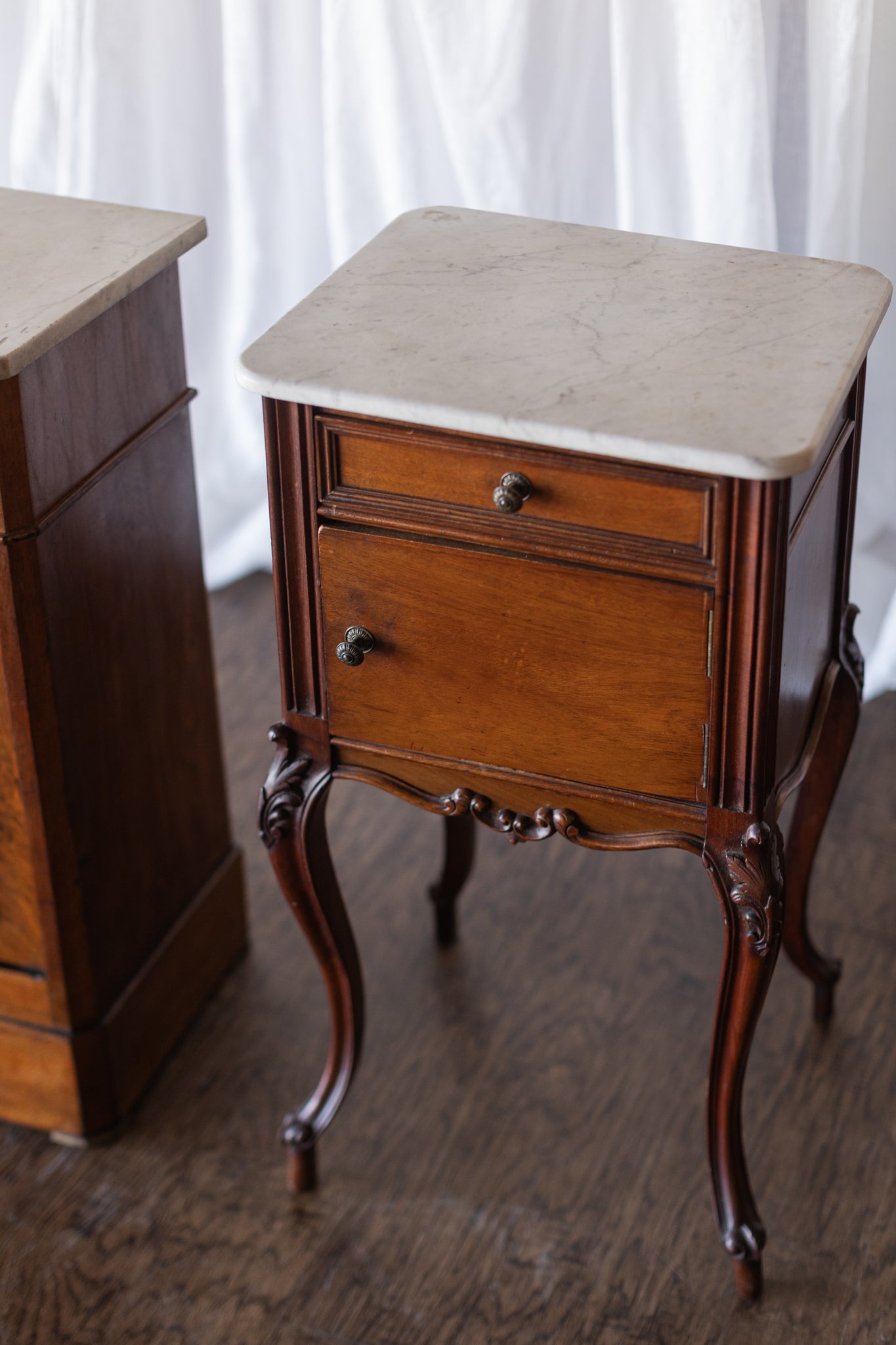 Marble Top Accent Column Table
