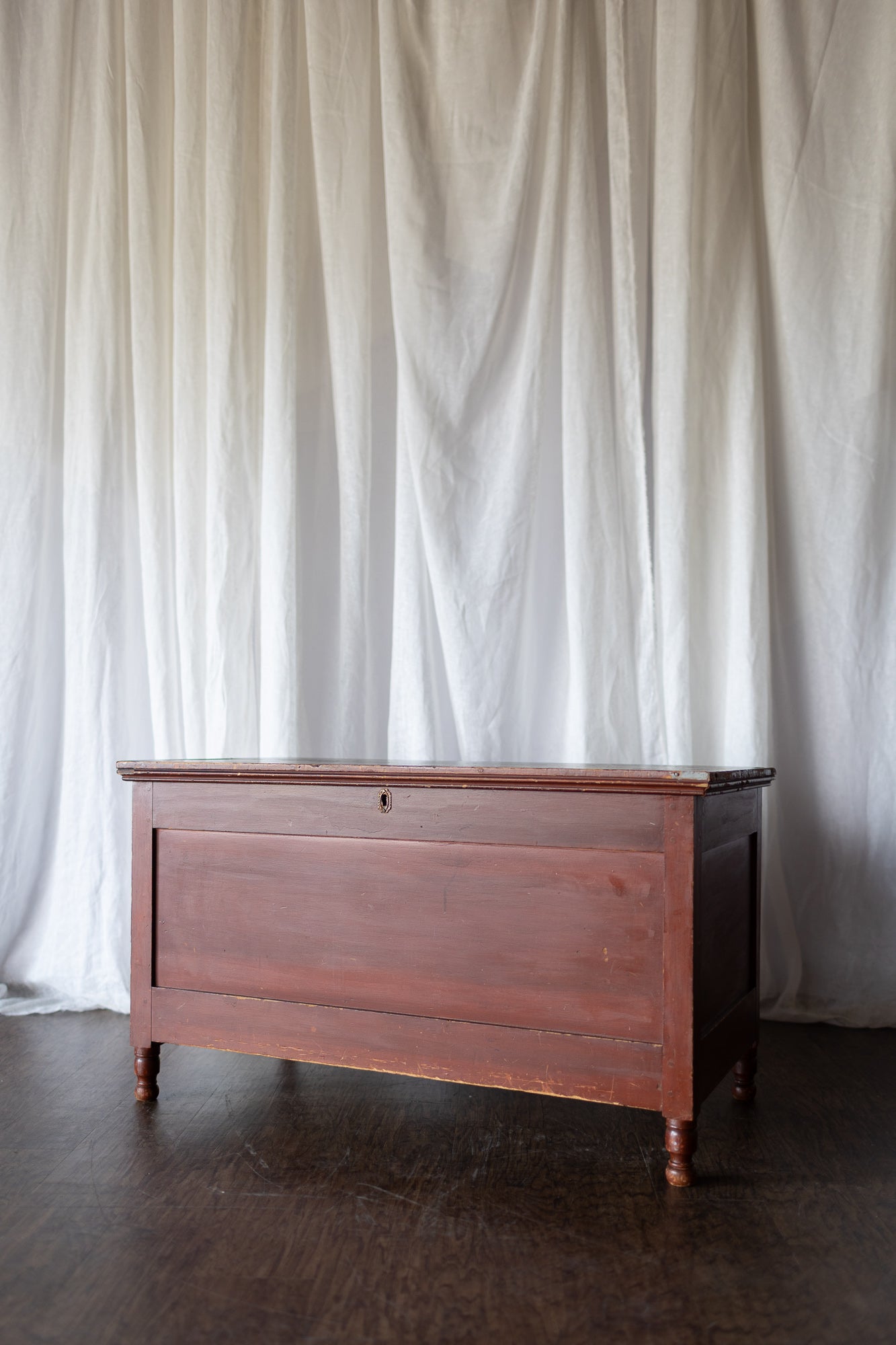 Pine Blanket Chest with Paneled Front