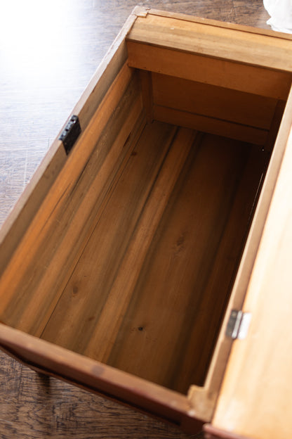 Pine Blanket Chest with Paneled Front