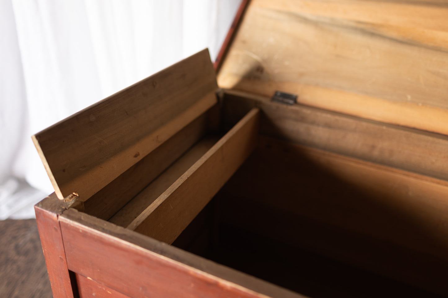 Pine Blanket Chest with Paneled Front