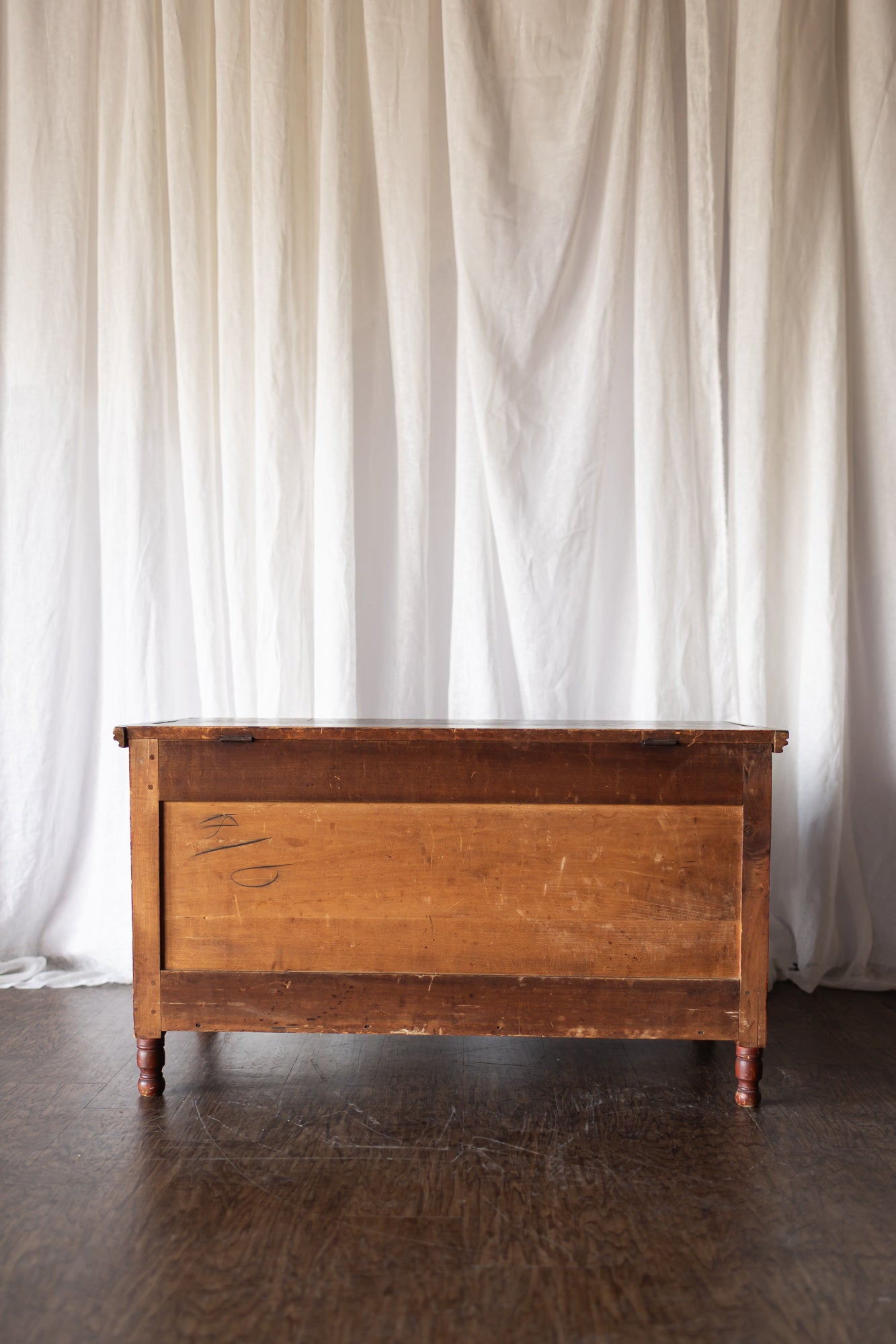 Pine Blanket Chest with Paneled Front