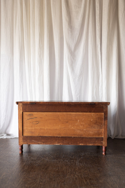 Pine Blanket Chest with Paneled Front
