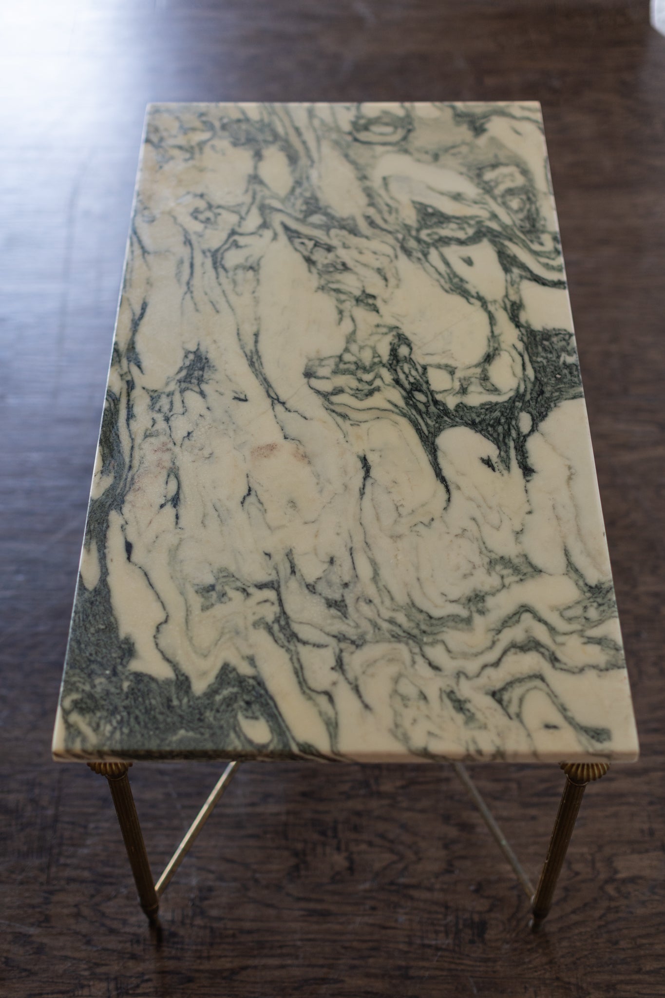 Brass and Marble Rectangle Coffee Table