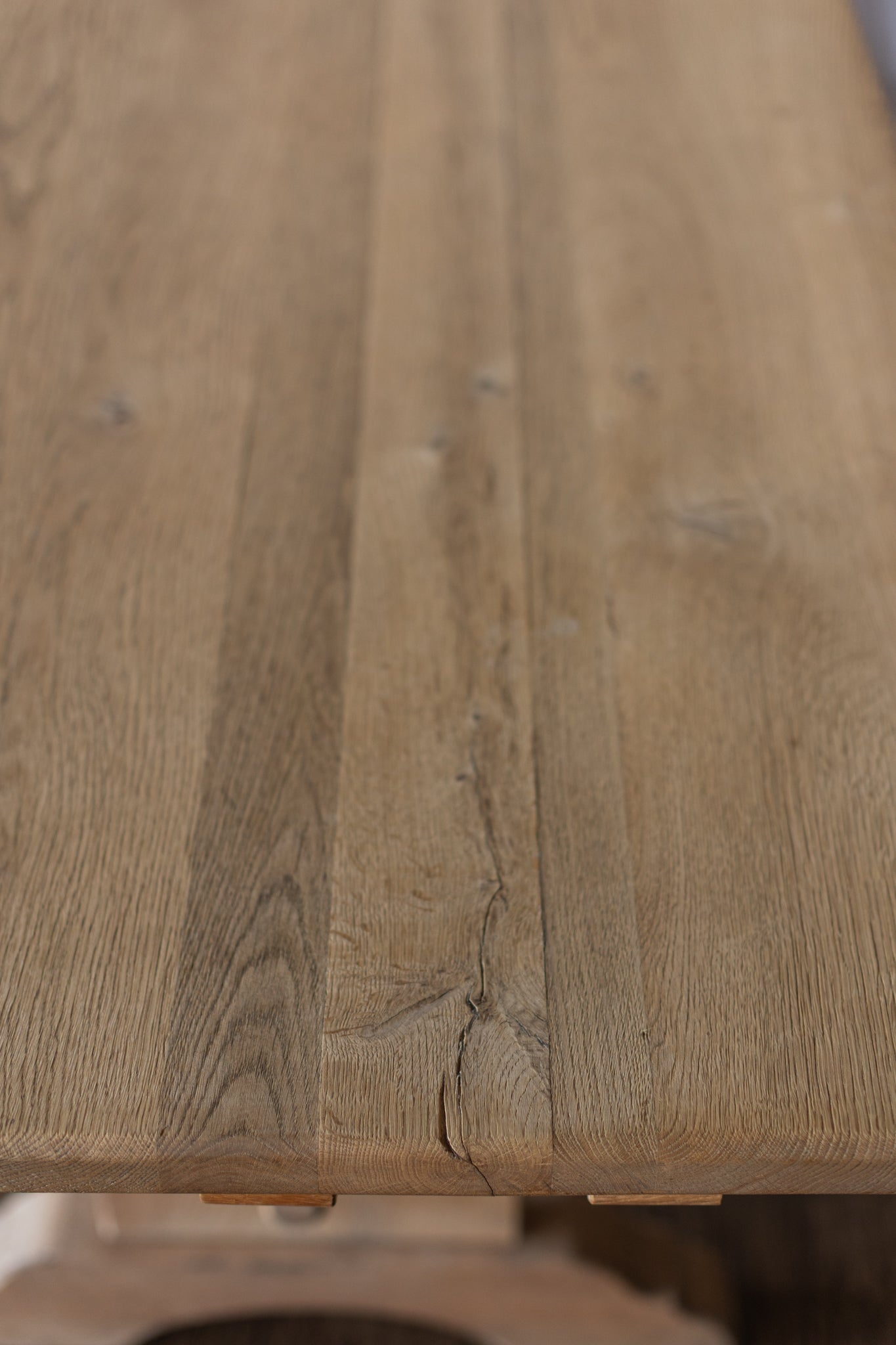 White Oak Dentil Detail Trestle Table