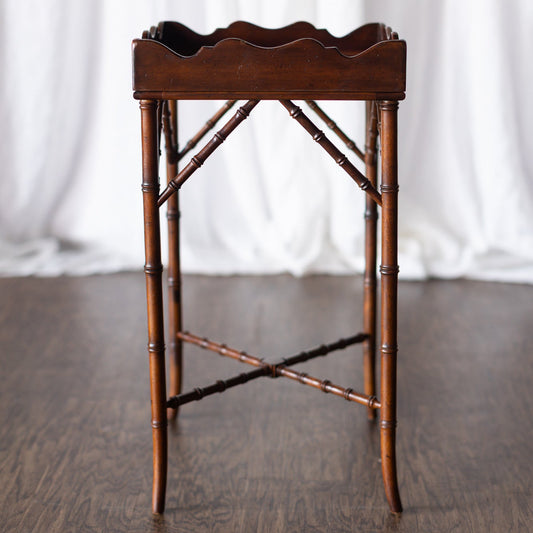 Drexel Side Table with Faux Bamboo Legs