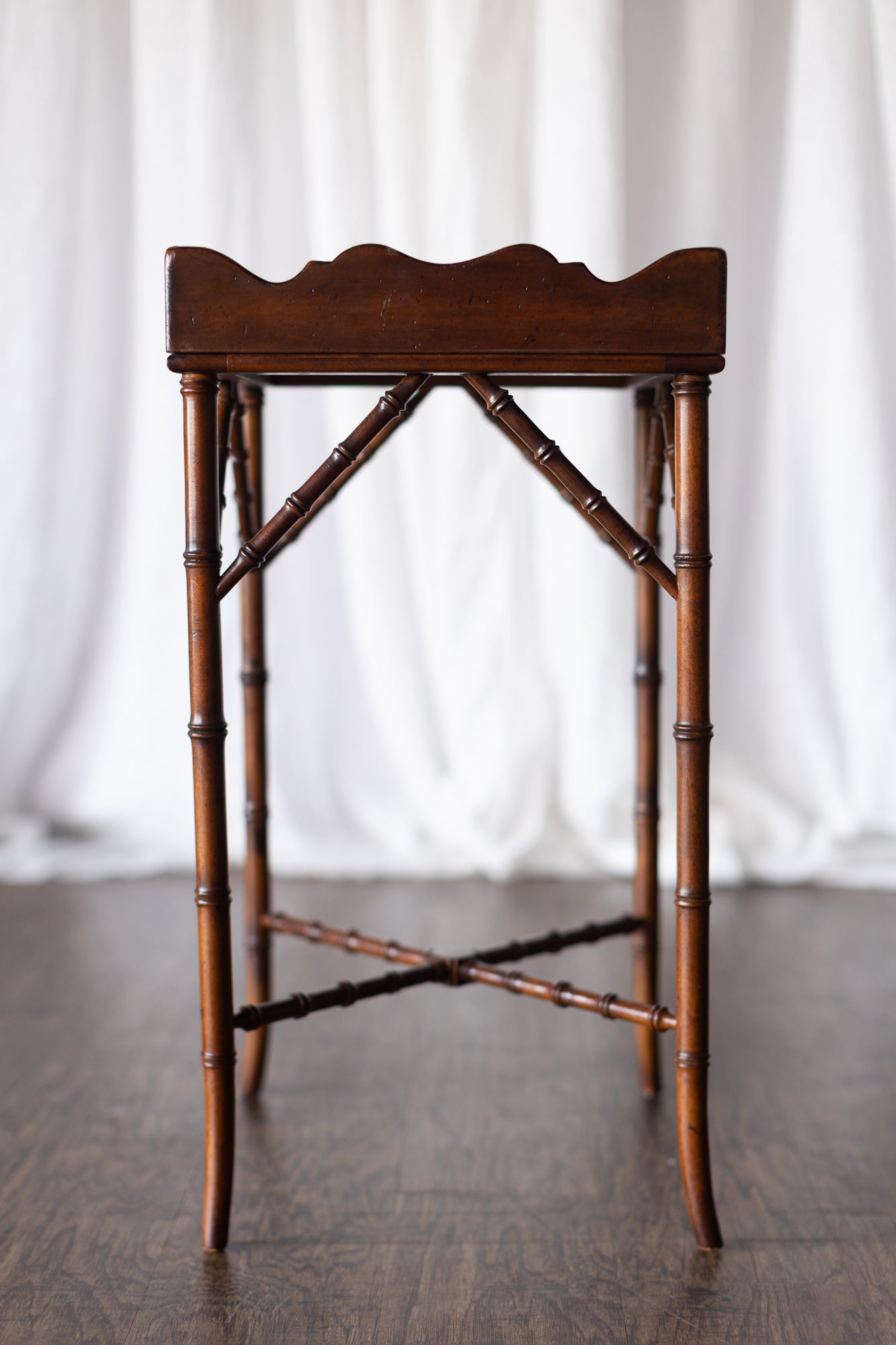 Drexel Side Table with Faux Bamboo Legs