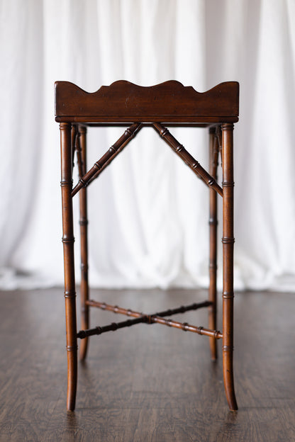 Drexel Side Table with Faux Bamboo Legs