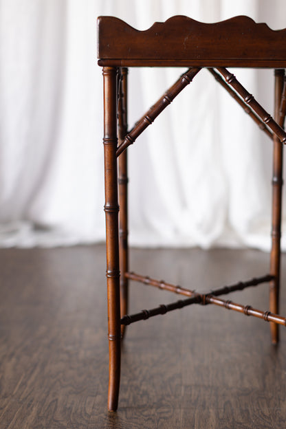 Drexel Side Table with Faux Bamboo Legs