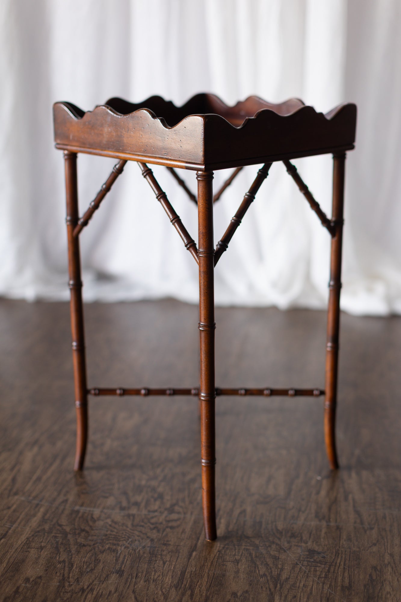 Drexel Side Table with Faux Bamboo Legs