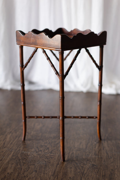 Drexel Side Table with Faux Bamboo Legs