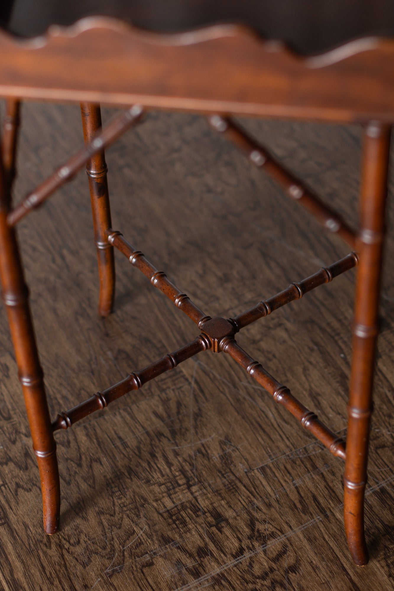 Drexel Side Table with Faux Bamboo Legs