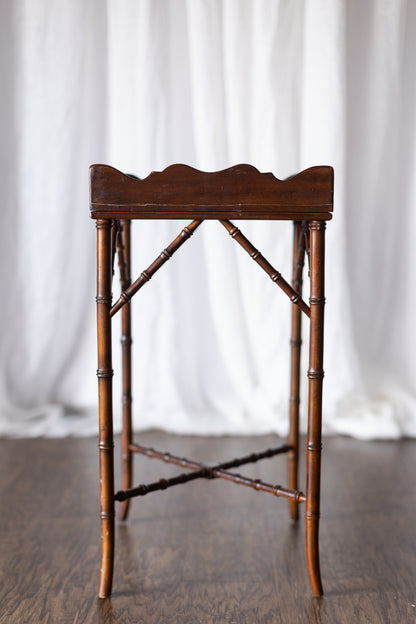 Drexel Side Table with Faux Bamboo Legs