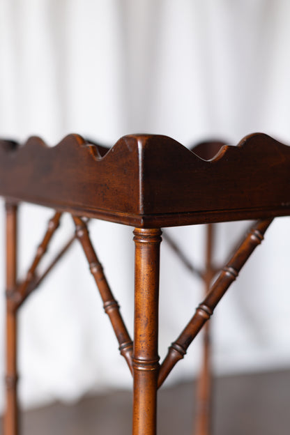 Drexel Side Table with Faux Bamboo Legs