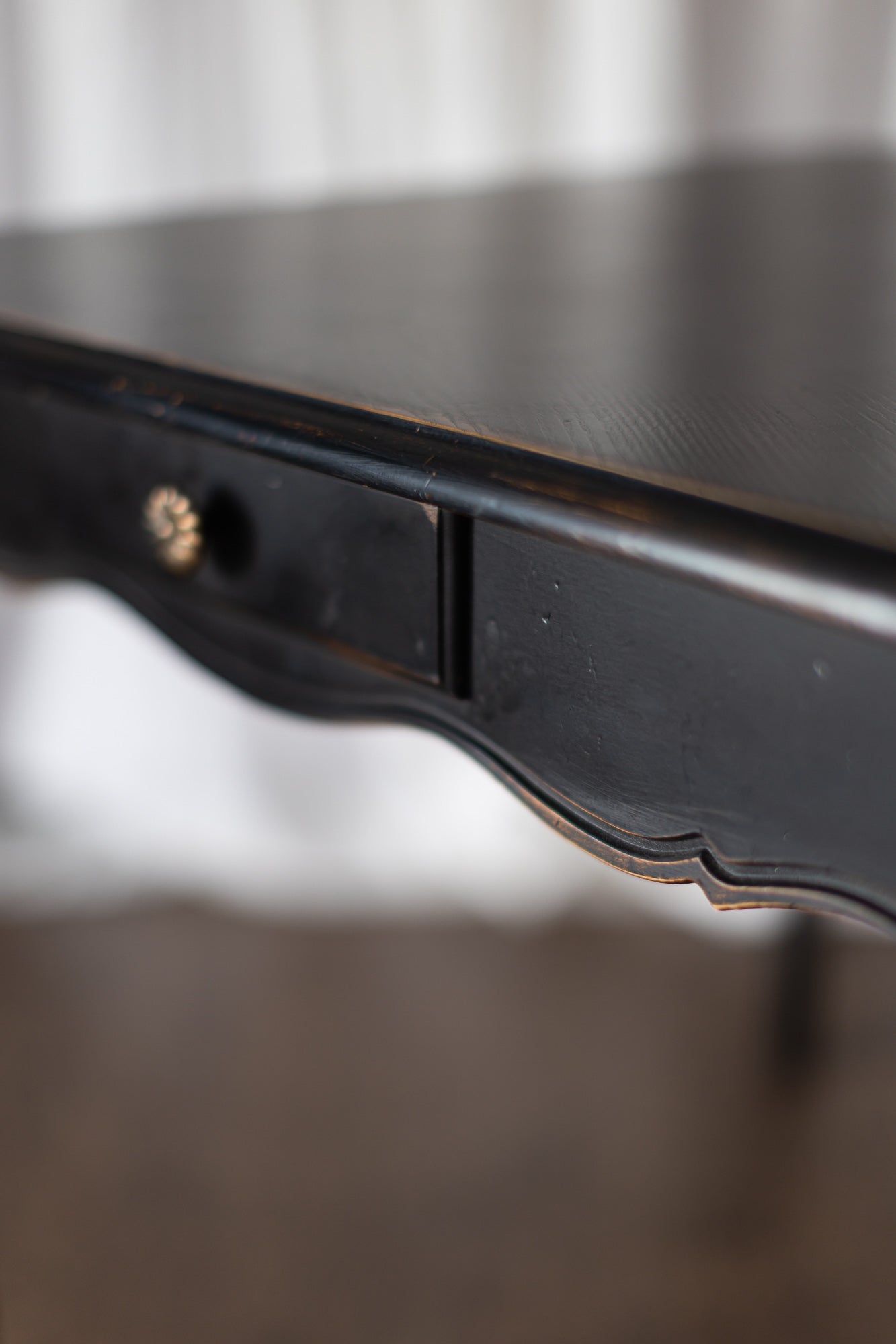 Mersman Black Game Table with Drawer