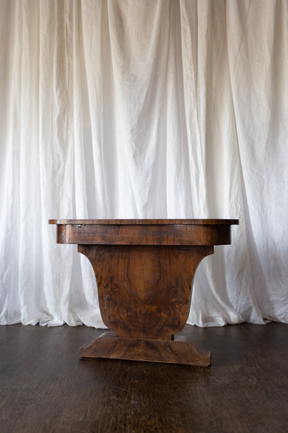 Pair of 1930s French Art Deco Demilune Tables