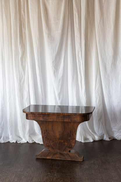 Pair of 1930s French Art Deco Demilune Tables
