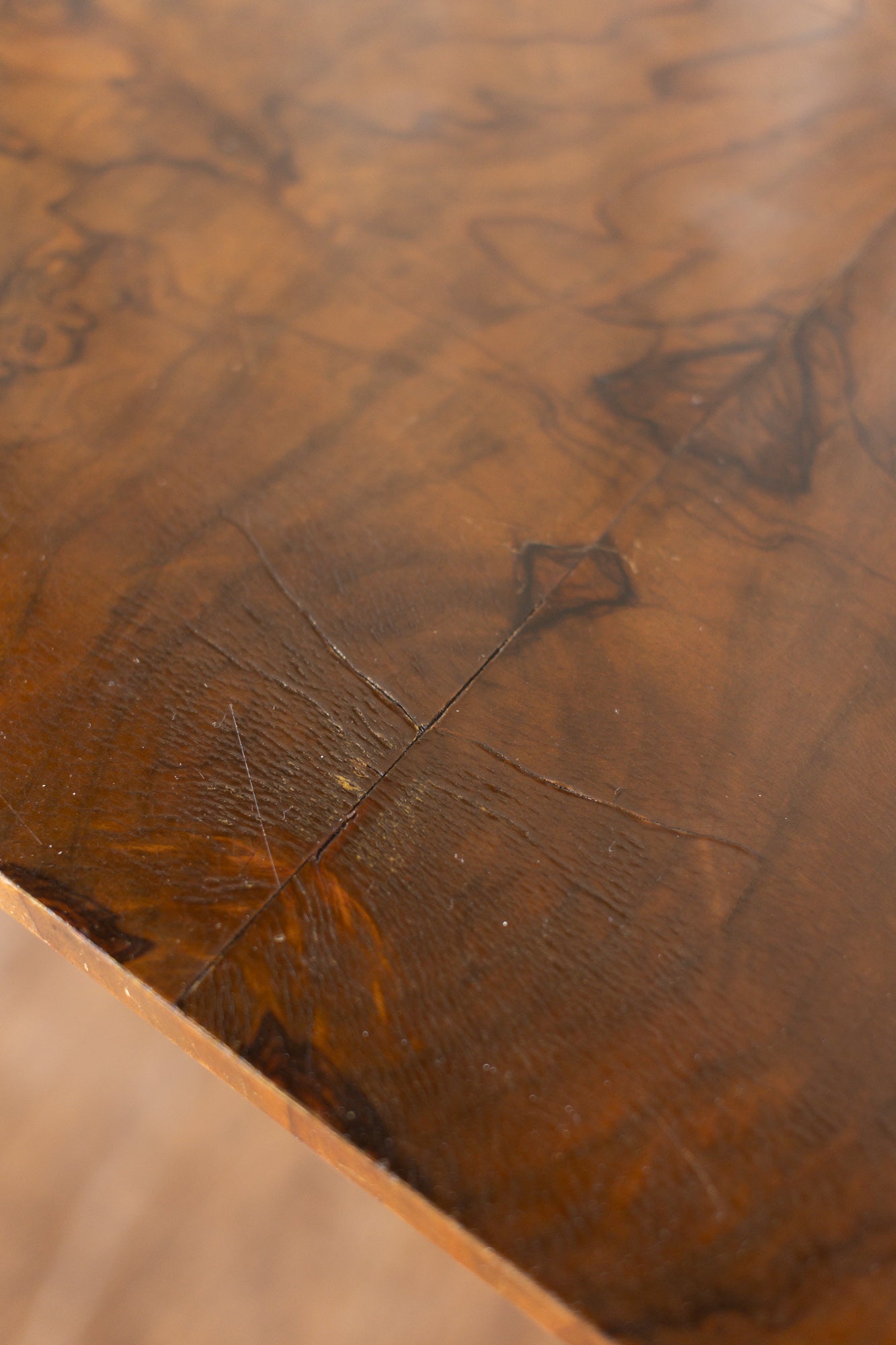 Pair of 1930s French Art Deco Demilune Tables