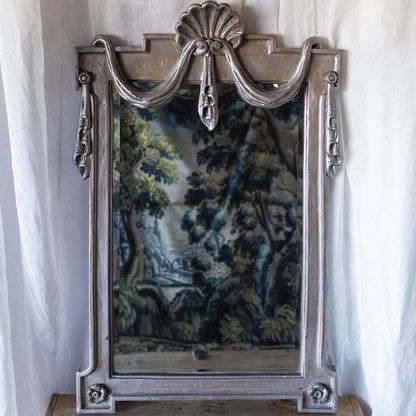Silver Shell Draped Mirror