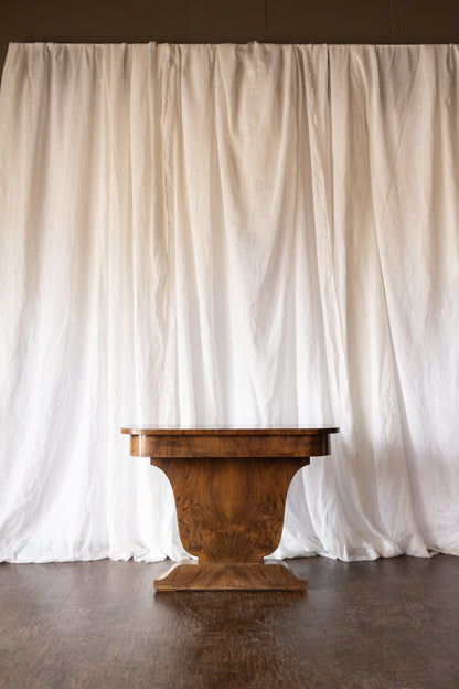 Pair of 1930s French Art Deco Demilune Tables
