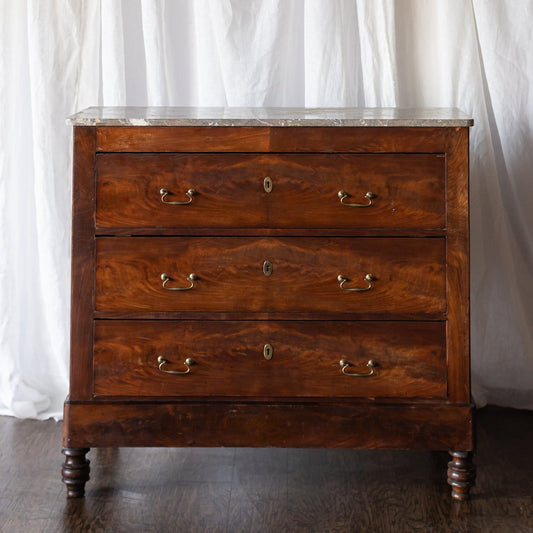 Three Drawer Chest with Stone Top