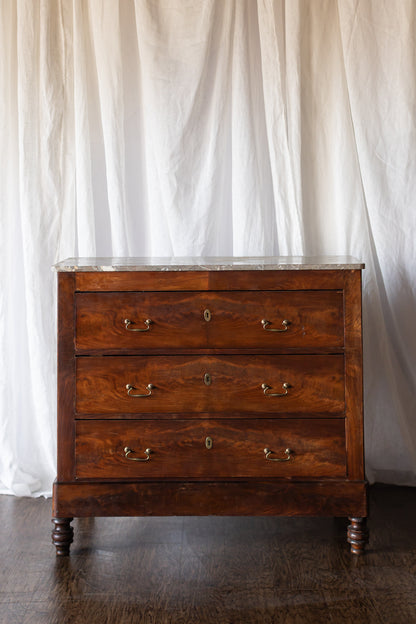 Three Drawer Chest with Stone Top