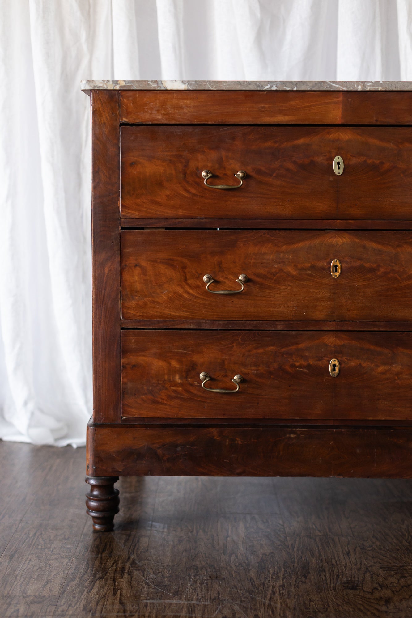 Three Drawer Chest with Stone Top